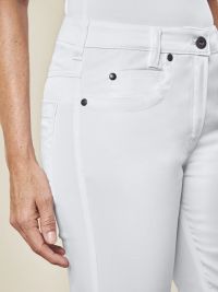 Weiße Arbeitshose Damen im Five-Pocket-Design Casual ideal für Berufe in Pflege, Labor und Medizin